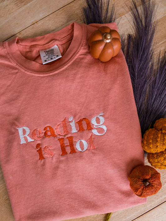 Reading is Hot Embroidered Tee