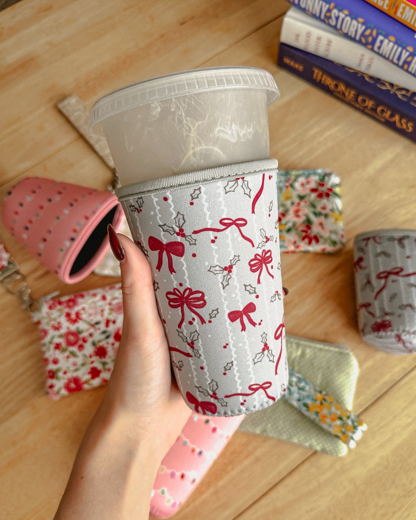 Holly & Ribbon Cup Sleeve