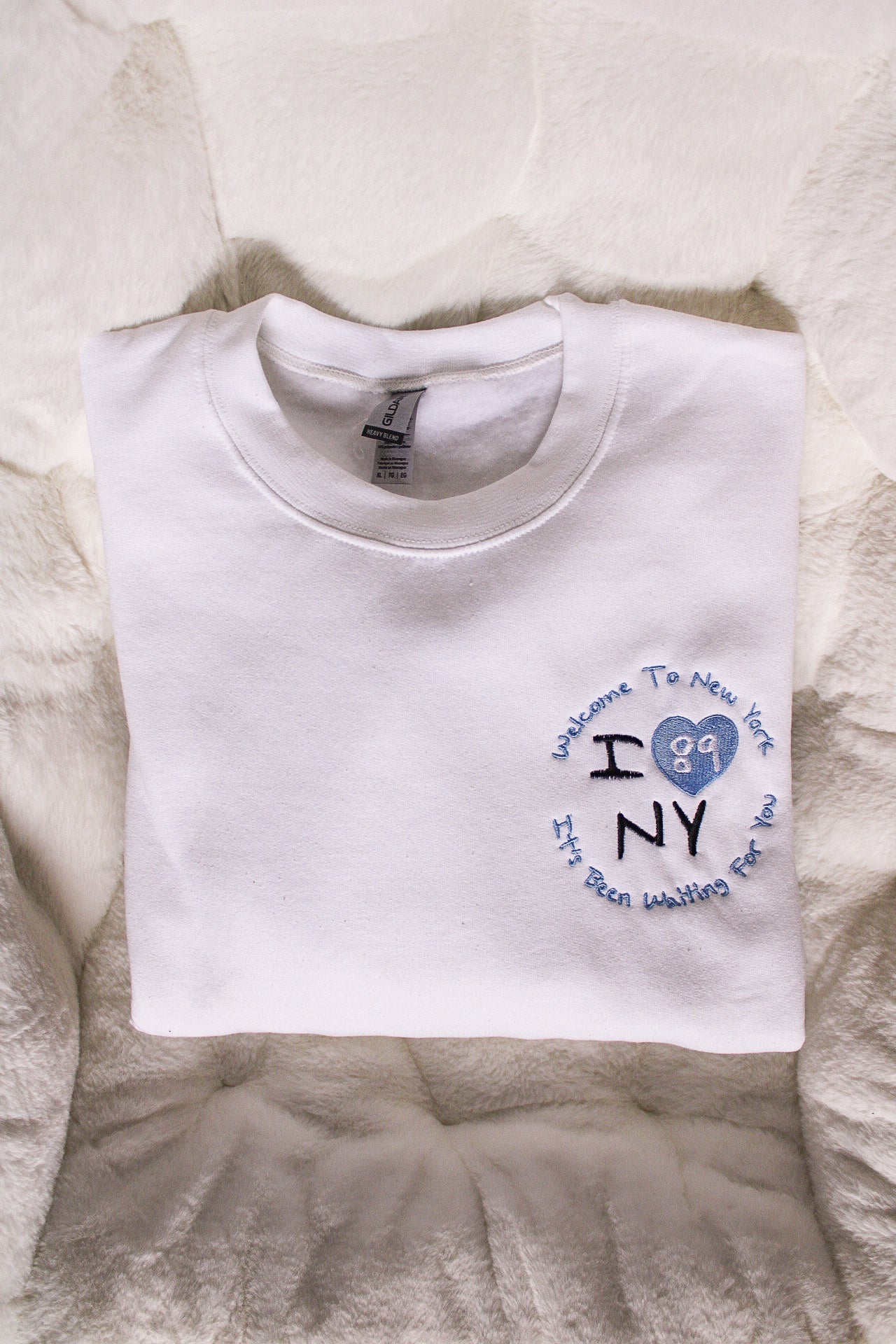 I Heart NY Embroidered Crewneck